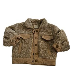 Kids Tan Sherpa Jacket